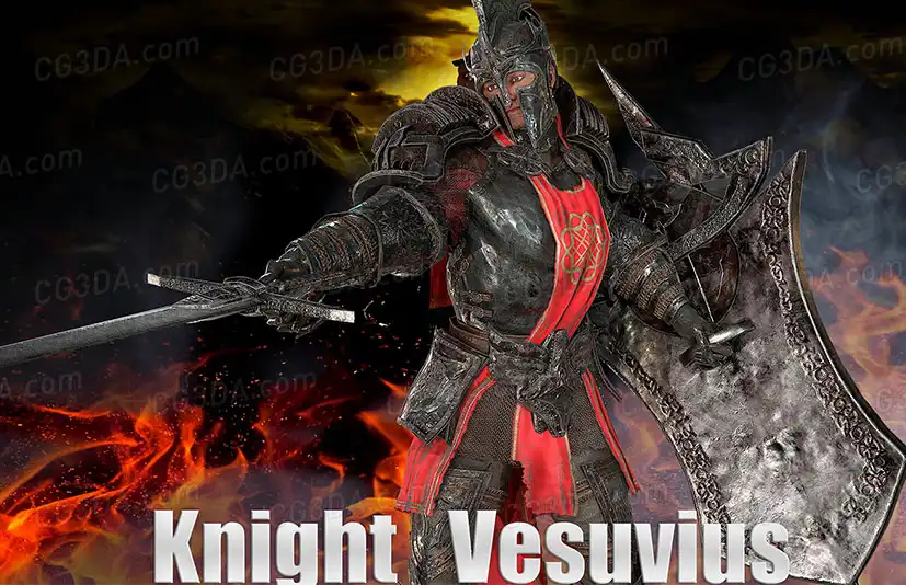 中世纪火山骑士战士-Knight Vesuvius (Modular)