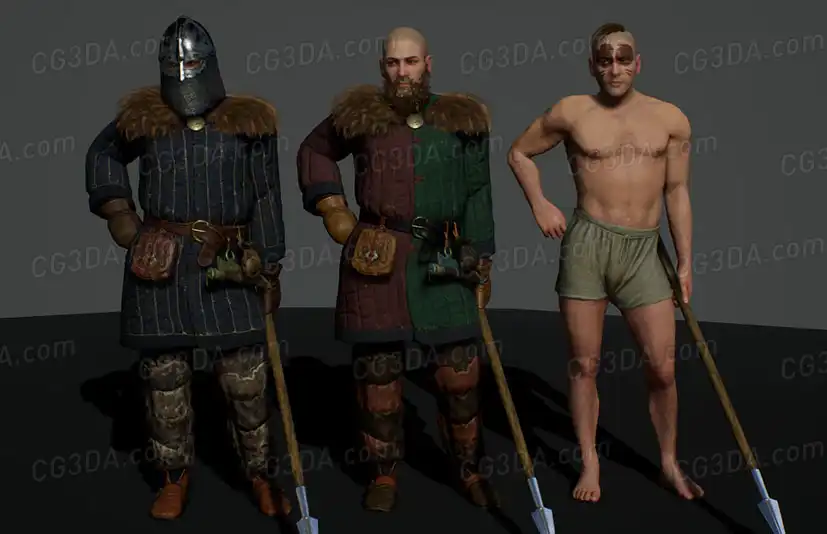 维京盔甲战士-Modular Viking Spear Master