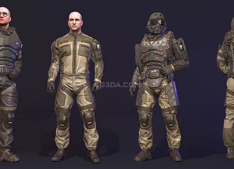 未来战士-Futuristic Soldiers Pack
