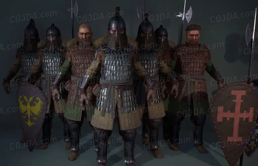 中世纪军队士兵-Light Lamellar Armour Pack