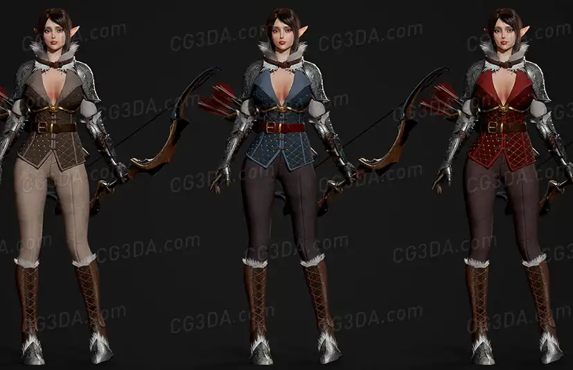 精灵弓箭手女孩-Modular Elf Archer Girl