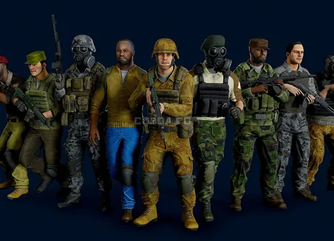 反恐维和军事部队士兵-Modular military character