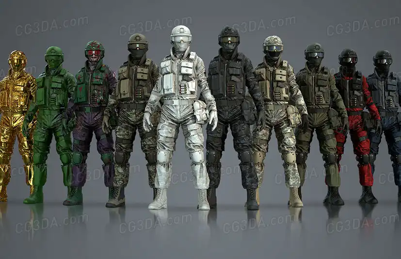 三角洲军事特警部队-Assault Character Pack Remastered