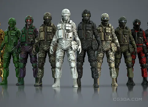 三角洲军事特警部队-Assault Character Pack Remastered