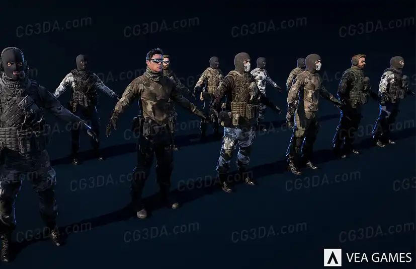 恐怖分子/武装暴徒-CharGen: Enemy Soldiers Pack