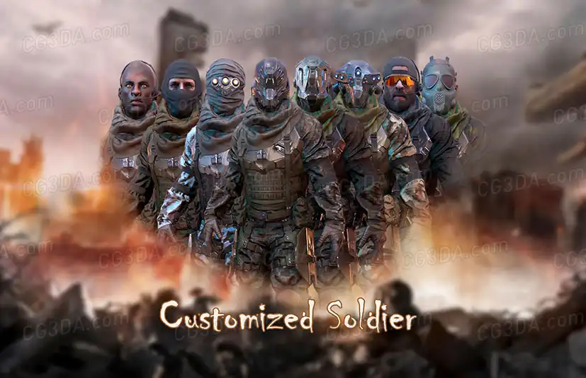 科技战士/雇佣兵-PBR Customized Soldier