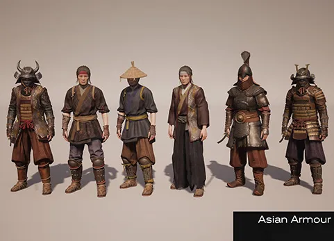 中国/蒙古/日本武士士兵 - Asian Armour