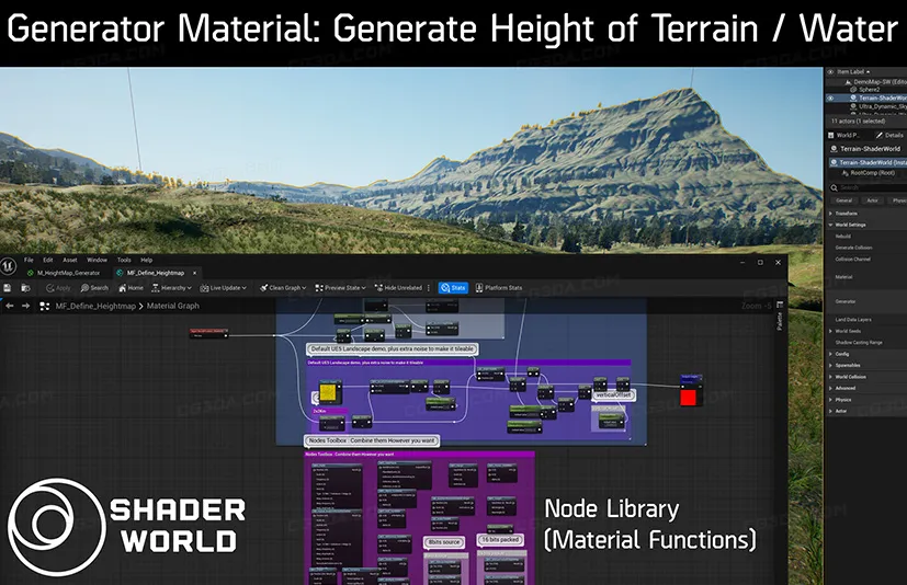 程序化景观生成器-Shader World : procedural landscape, ocean, foliage v3.9.96