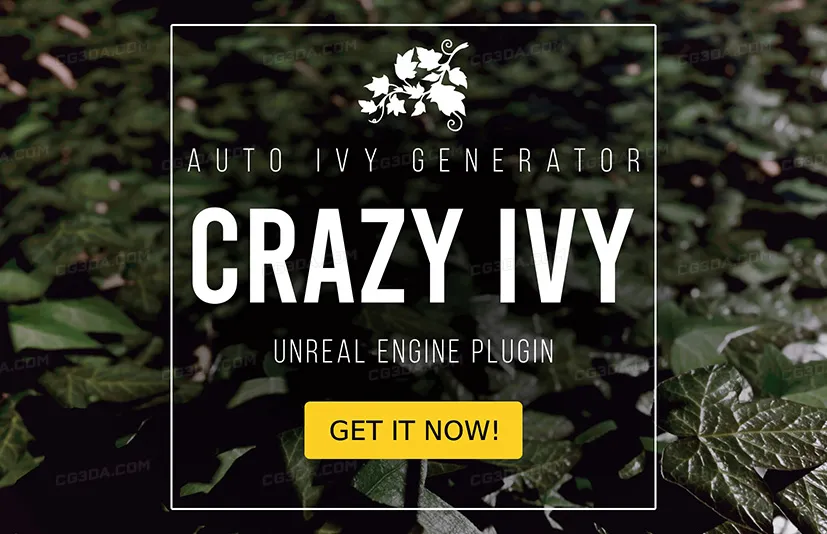 藤蔓插件-Crazy Ivy - Procedural Ivy & Vine Generator Plug-in - Auto Grow Plants In Editor