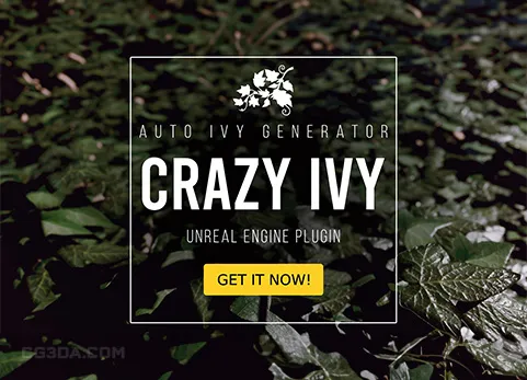 藤蔓插件-Crazy Ivy - Procedural Ivy & Vine Generator Plug-in - Auto Grow Plants In Editor