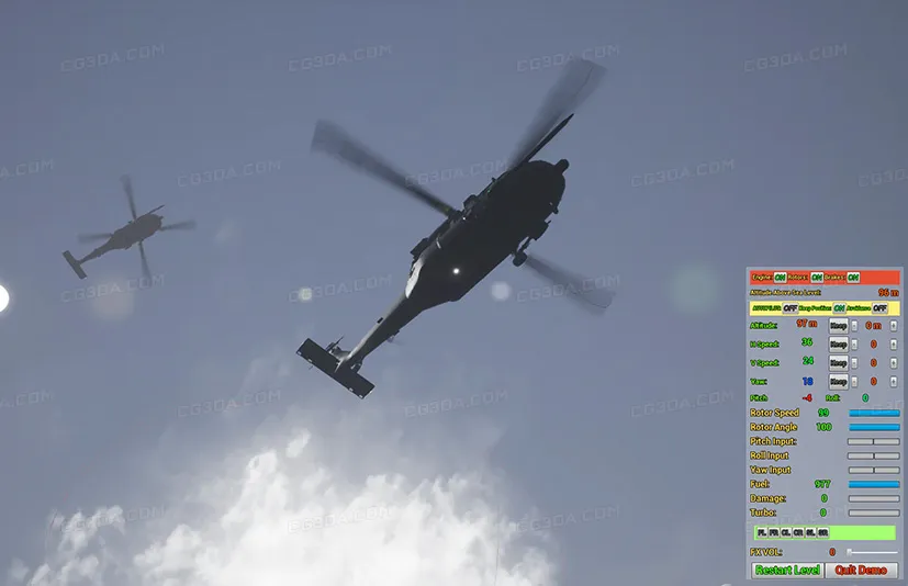基于物理的直升机 - Physics Based Helicopter