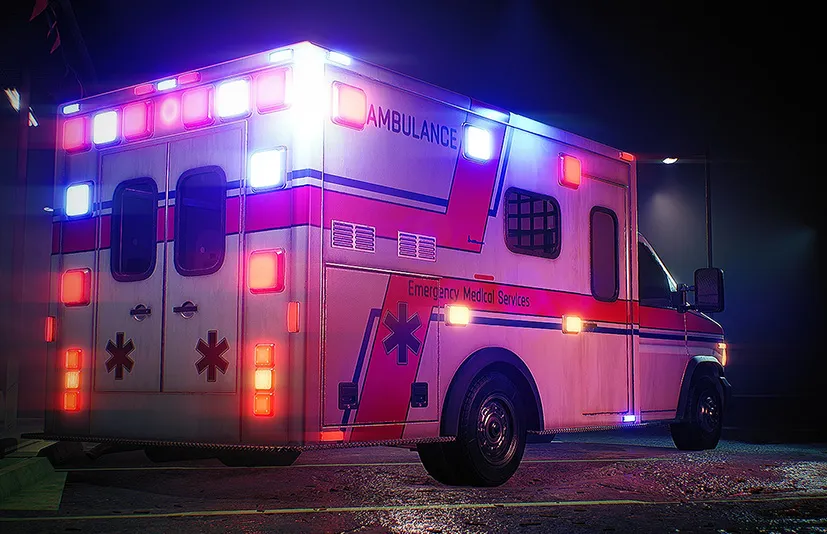 救护车（可交互驾驶） - Ambulance - Premium - Drivable and Interactable