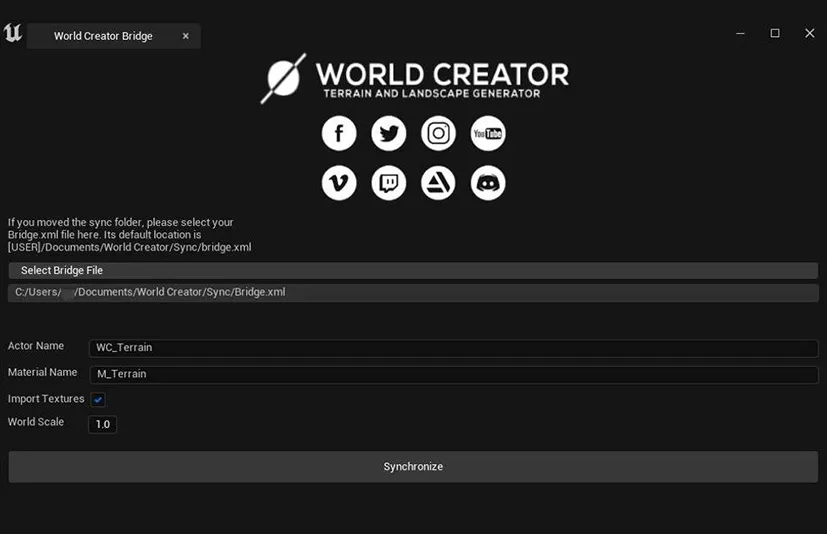 WorldCreator桥接UE插件 - WorldCreator for UE Bridge