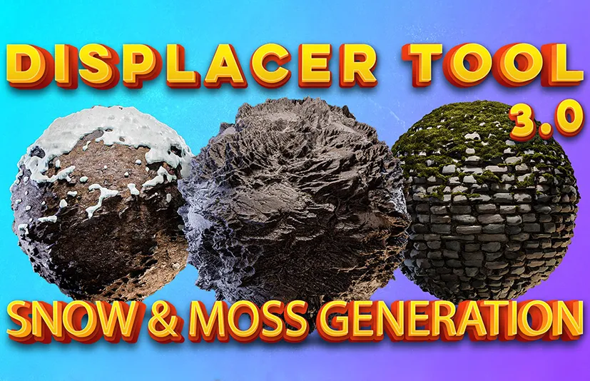 雪和苔藓置换材质 - Displacer with Snow & Moss Gen v4.0