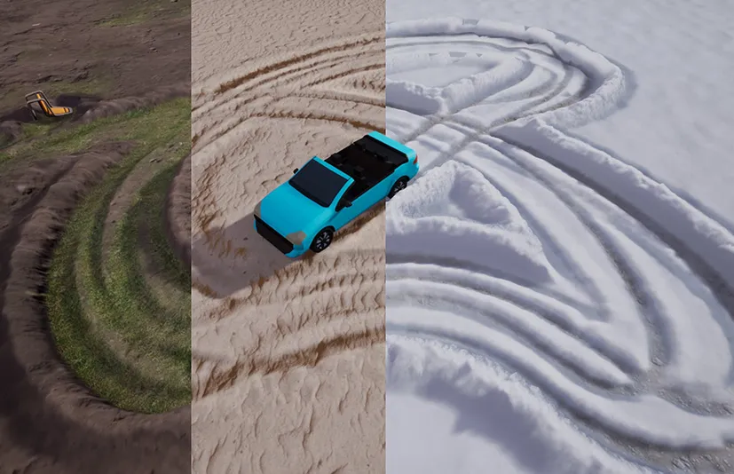 交互式 雪原道路沙漠地形 - Interactive Snowfield