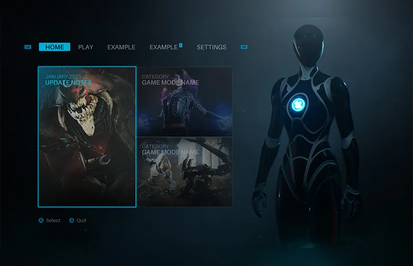 主菜单插件 - Pro Main Menu V3: Blue Edition