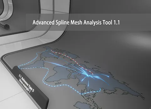 可视化科技城市 线路蓝图 - Advanced Spline Mesh Analysis Tool