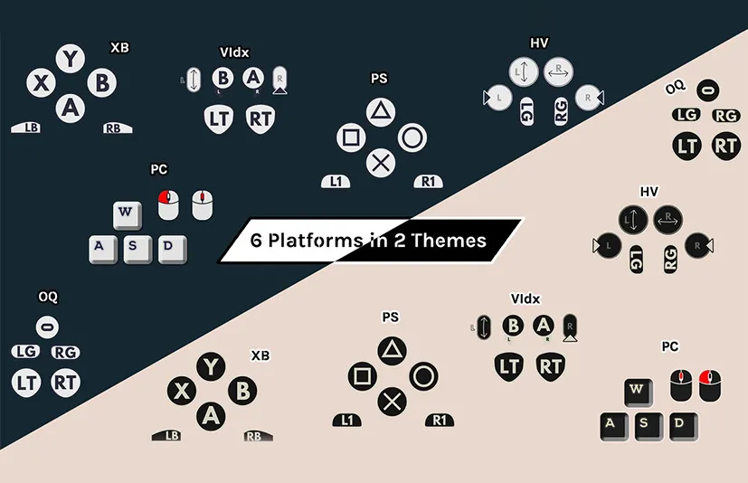 键位按钮图标包 V2 - Input Keys Icon Pack V2