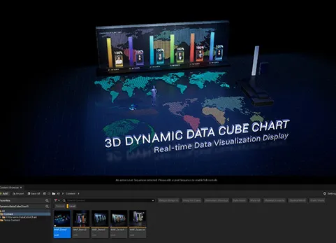 3D动态数据可视化立方体图表 - 3D DynamicDataCubeChart 01