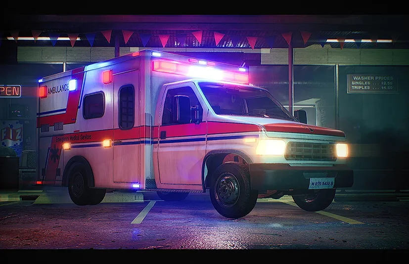 警车/救护车-高级可驾驶交互车辆 - Emergency Vehicles - Premium - Drivable and Interactable