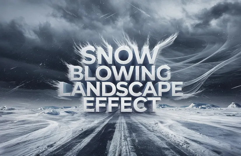 吹雪景观效果蓝图 - Snow Blowing Landscape Effect