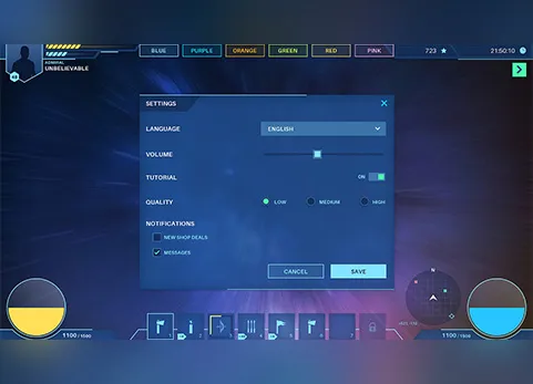 科幻/现代平面主题 GUI/UI 套件 - 6 个主题 + PSD、AI 源 - Scifi / Modern flat themed GUI / UI kit - 6 themes + PSD, AI sources