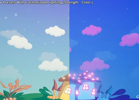 卡通天空 （风格化的云 、 行星 、 环境 天空盒） - Toon Skies (Stylized Clouds , Planets , Environments Skybox)