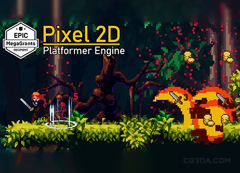 像素化2D插件-Pixel 2D-2D Platformer Engine for Unreal