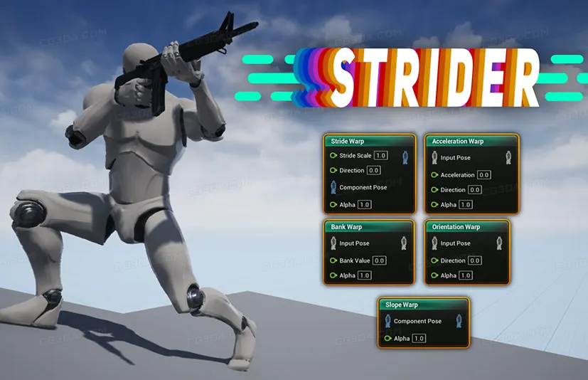 程序动画扭曲插件-Strider - Animation Warping