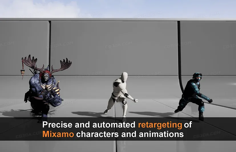 Mixamo动画重定向插件-Mixamo Animation Retargeting 2
