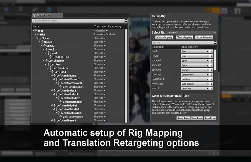 Mixamo动画重定向插件-Mixamo Animation Retargeting 2