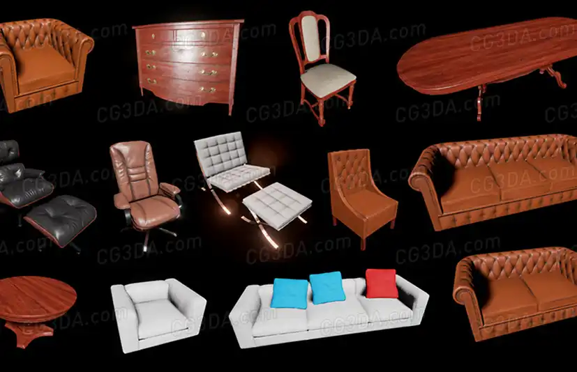 欧式家居家具-HQ Furniture Pack