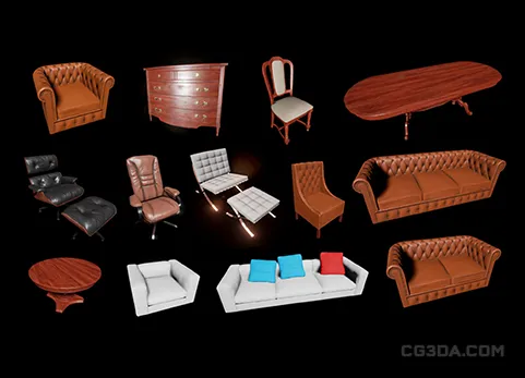 欧式家居家具-HQ Furniture Pack