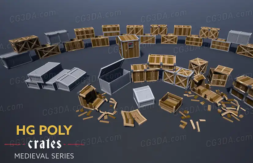 木箱板条箱-HG POLY - Crates