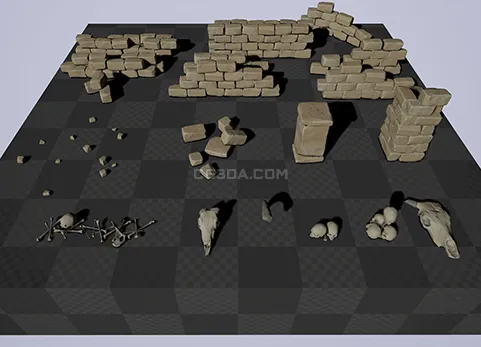 地狱废墟地牢-Hellish Ruins Mini Pack