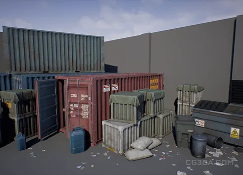 集装箱及导视标牌-Industry Props Pack 4
