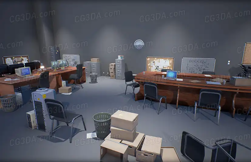 现代化工业办公室-Industry Props Pack 3 Office