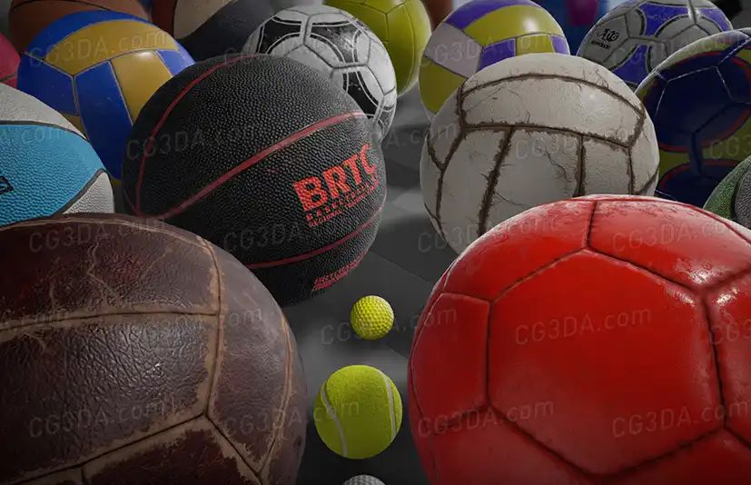 足球篮球排球-PBR Sport Balls Pack