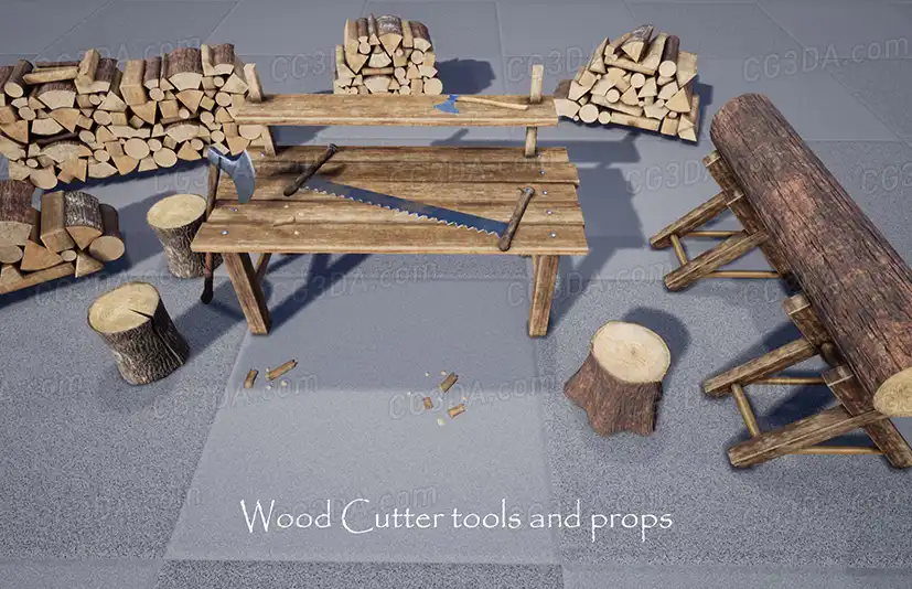 中世纪系列：农夫和伐木工工具-Medieval Series: Farmer and WoodCutter Tools