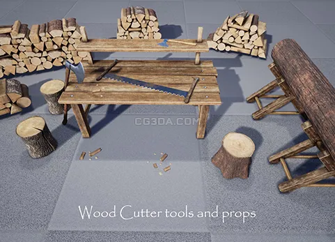 中世纪系列：农夫和伐木工工具-Medieval Series: Farmer and WoodCutter Tools