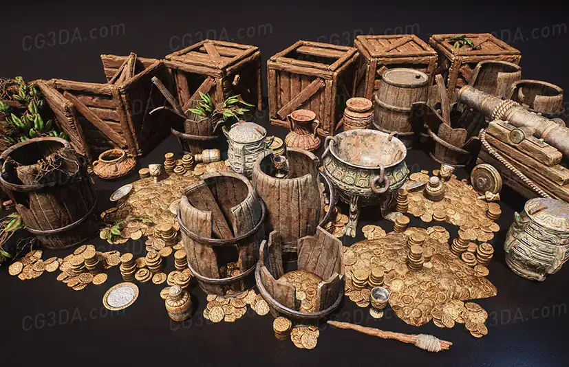 废墟遗迹宝藏道具包-Ruins Treasure Prop Pack