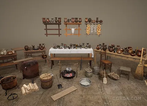中世纪厨房道具-Medieval Props: Kitchen