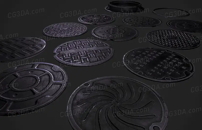 下水道井盖-Manholes Mini Pack