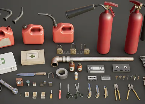 生活常用工具道具-Survival Horror Inventory Props Pack