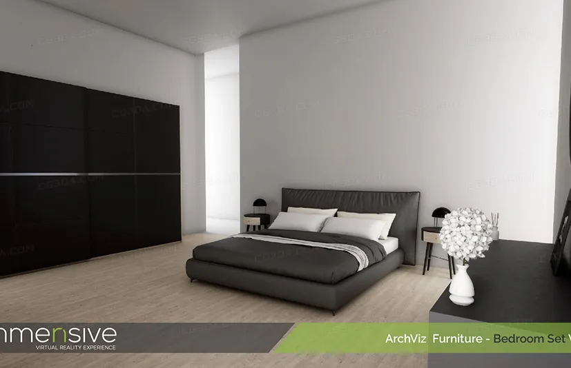 卧室家具套装Vol 1-Archviz Furniture-Bedroom Set Vol 1