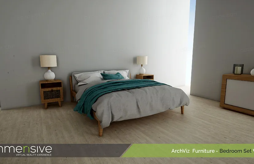 卧室家具套装Vol 1-Archviz Furniture-Bedroom Set Vol 1