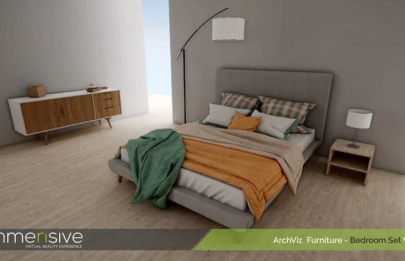 卧室家具套装Vol 1-Archviz Furniture-Bedroom Set Vol 1