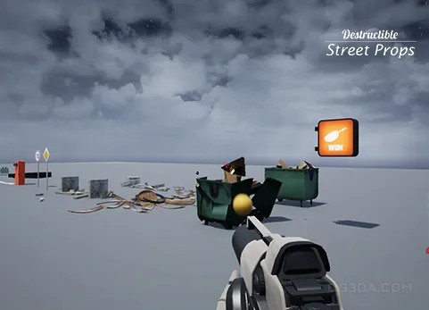 可破坏的街道道具-Destructible Street Props