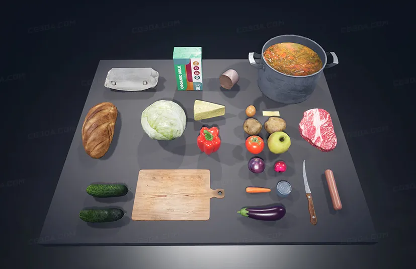 食物道具包-Food Props Pack
