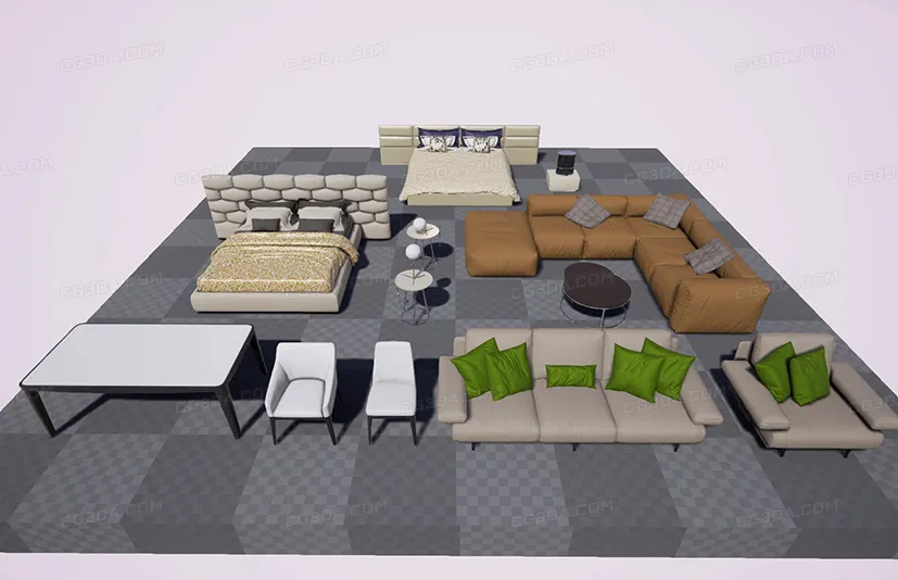 现代家具套装-HQ Modern Furniture Pack